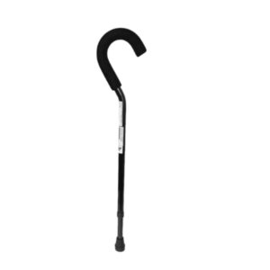 Offset Curved Handle Walking Stick Assorted Colours
