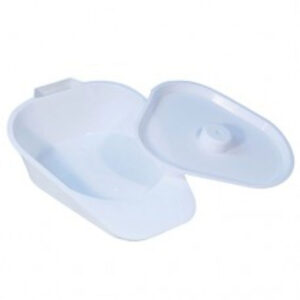 Slipper Pan with Lid 1.25L Small White